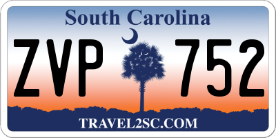 SC license plate ZVP752