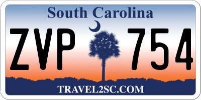 SC license plate ZVP754