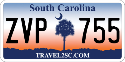 SC license plate ZVP755