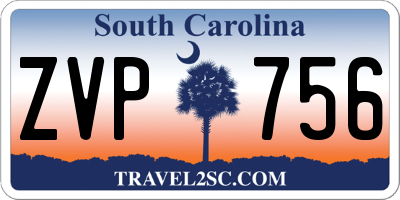 SC license plate ZVP756