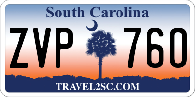 SC license plate ZVP760