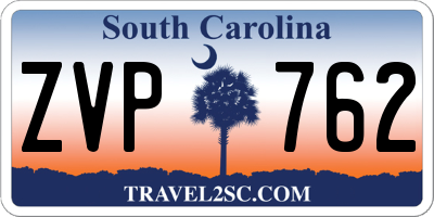 SC license plate ZVP762