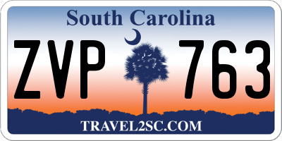 SC license plate ZVP763