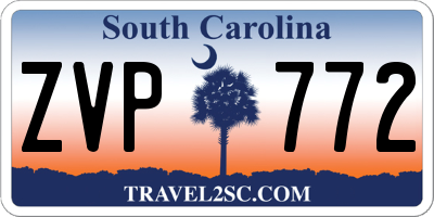 SC license plate ZVP772