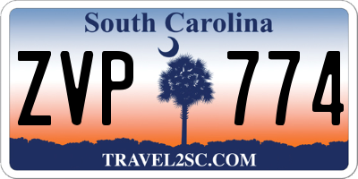 SC license plate ZVP774