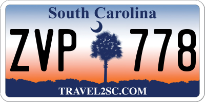 SC license plate ZVP778