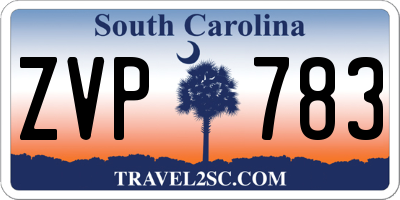 SC license plate ZVP783