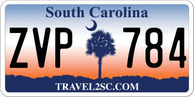 SC license plate ZVP784