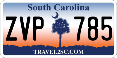 SC license plate ZVP785