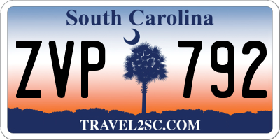 SC license plate ZVP792