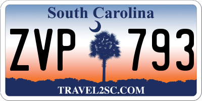 SC license plate ZVP793