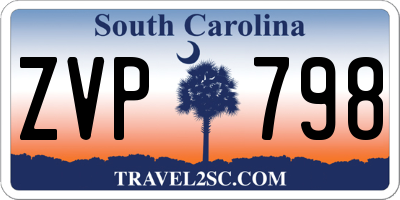 SC license plate ZVP798