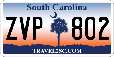SC license plate ZVP802