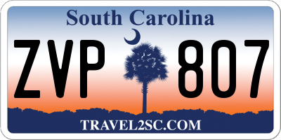 SC license plate ZVP807