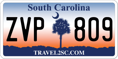 SC license plate ZVP809