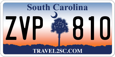 SC license plate ZVP810