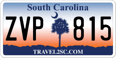 SC license plate ZVP815