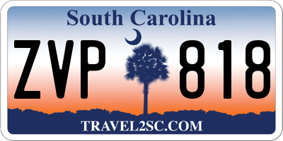 SC license plate ZVP818