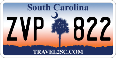 SC license plate ZVP822