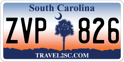 SC license plate ZVP826