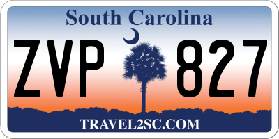 SC license plate ZVP827
