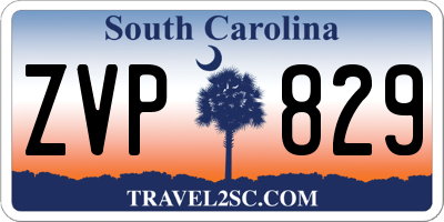 SC license plate ZVP829