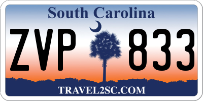 SC license plate ZVP833