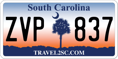 SC license plate ZVP837