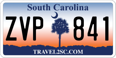 SC license plate ZVP841