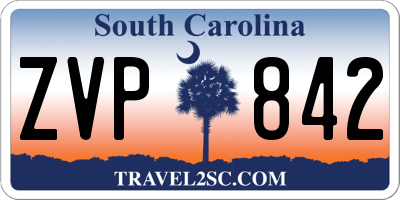 SC license plate ZVP842