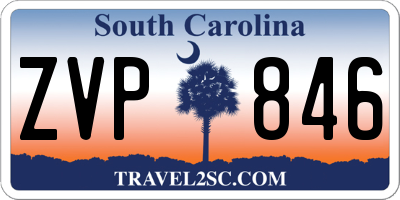 SC license plate ZVP846