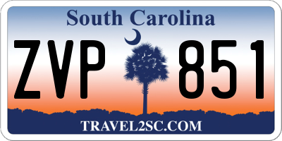 SC license plate ZVP851
