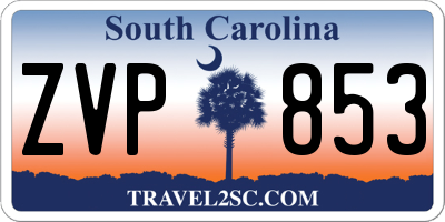 SC license plate ZVP853