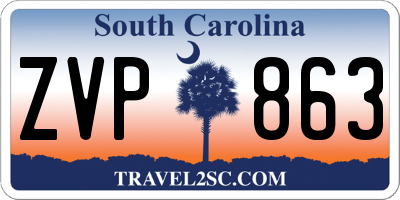 SC license plate ZVP863