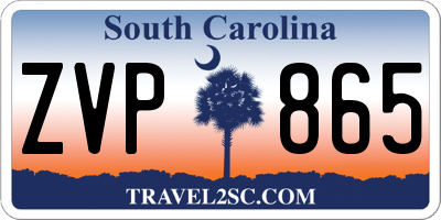 SC license plate ZVP865