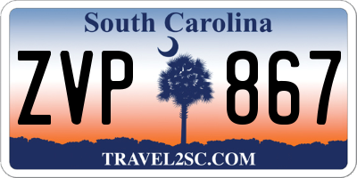 SC license plate ZVP867