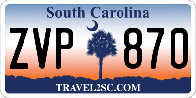 SC license plate ZVP870