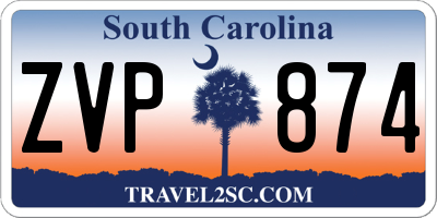 SC license plate ZVP874