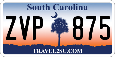 SC license plate ZVP875