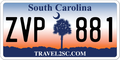 SC license plate ZVP881