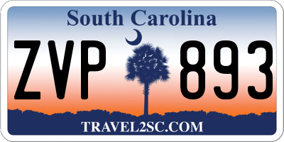 SC license plate ZVP893