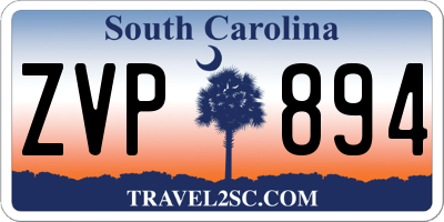 SC license plate ZVP894