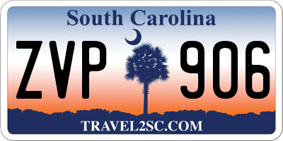 SC license plate ZVP906