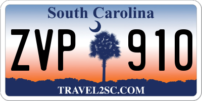 SC license plate ZVP910