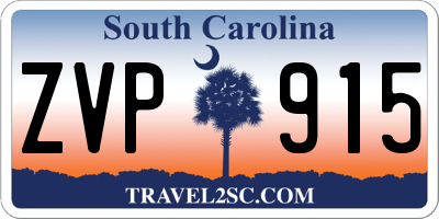 SC license plate ZVP915