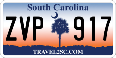 SC license plate ZVP917