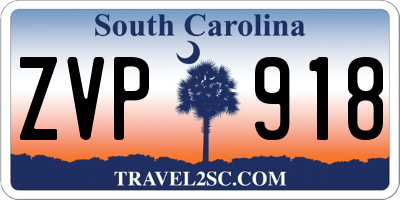 SC license plate ZVP918