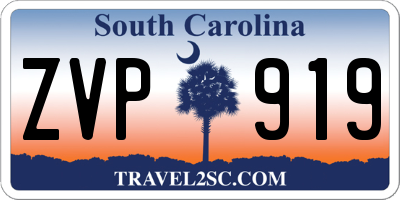 SC license plate ZVP919