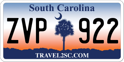 SC license plate ZVP922