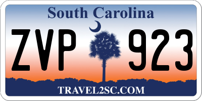 SC license plate ZVP923